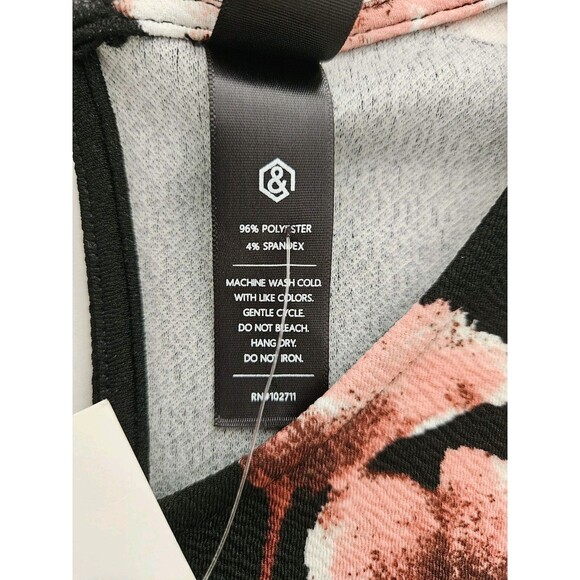 Agnes & Dora Floral Romance Adams Dress Nwt Sz S Black & Pink - Picture 12 of 13